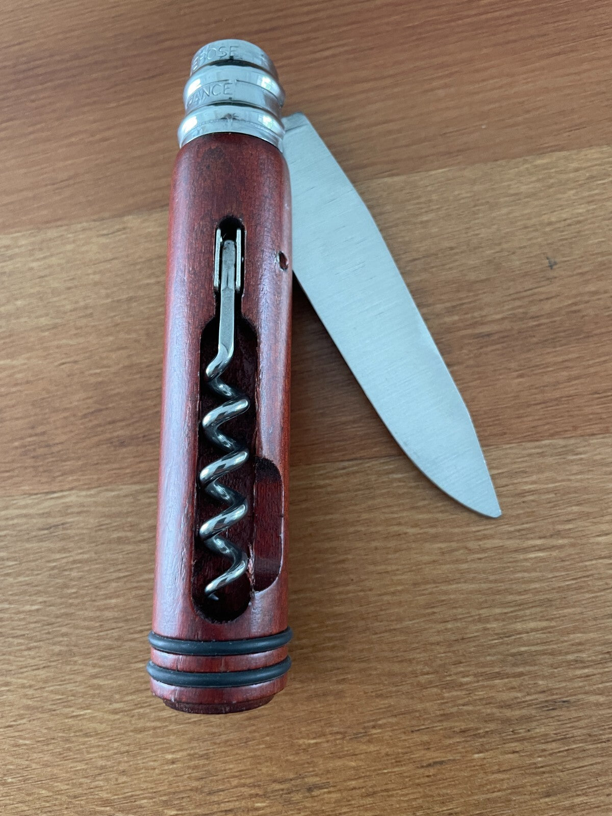 3.14" Andre Verdier Navaja Coyote Mahogany Handle Corkscrew From France
