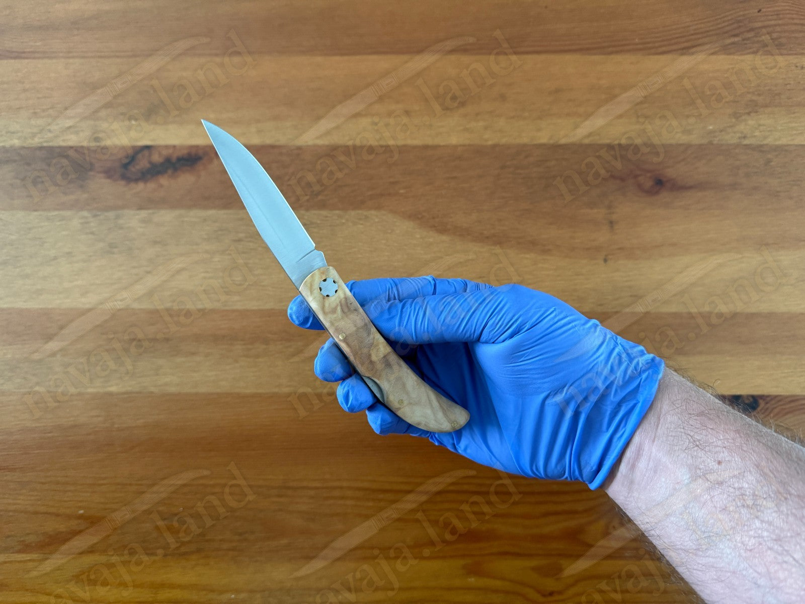 3.15” Joker Pointer Camping Folding Knife (Olive Wood Handle) Handmade in Spain
