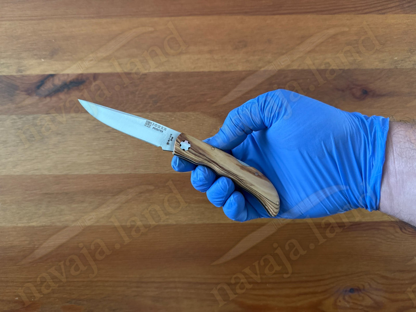 3.15” Joker Pointer Camping Folding Knife (Olive Wood Handle) Handmade in Spain