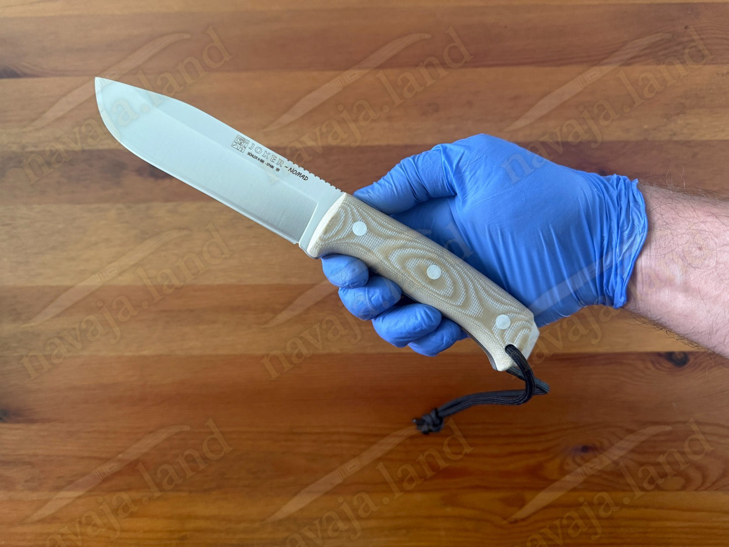Joker Nomad Survival / Camp Knife 5.12" Böhler N695 Steel Beige Micarta Handle
