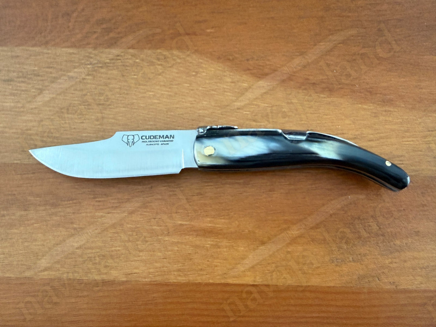 Cudeman Albaceteña 380-A Folding Knife – Bull Horn Handle | Molybdenum Vanadium