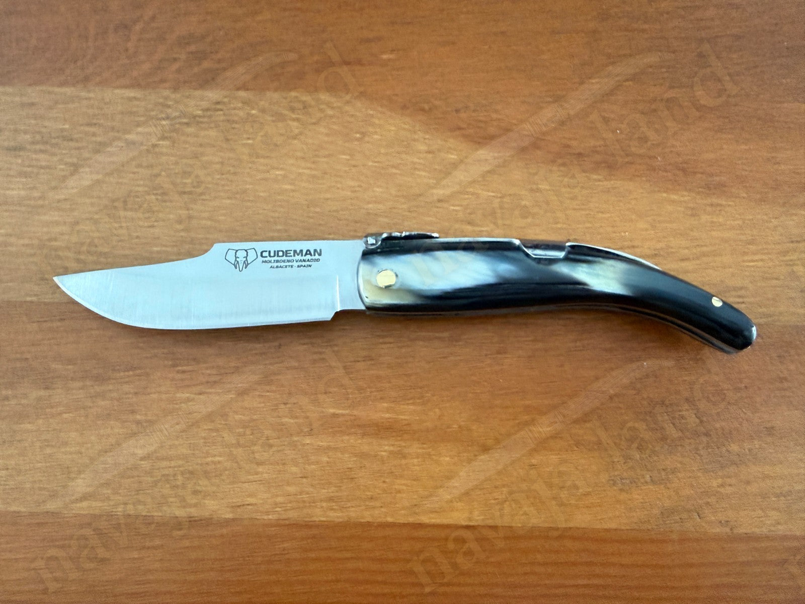 Cudeman Albaceteña 380-A Folding Knife – Bull Horn Handle | Molybdenum Vanadium