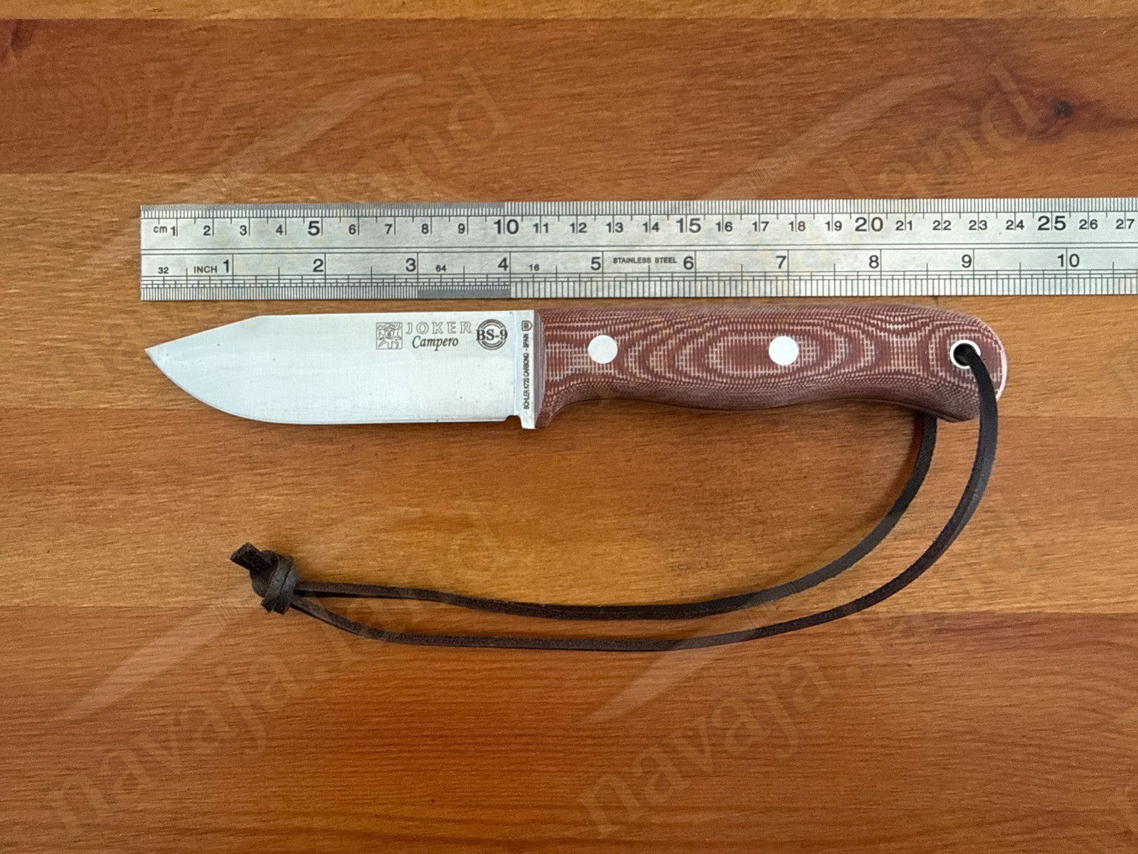 Joker Campero Fixed Knife 4.13" Full Tang K720 Carbon Steel Blade Micarta Handle