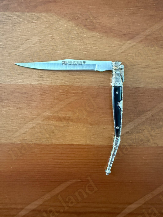 3.3” Albacete Navaja Joker Stiletto Knife Zamak Handle Handmade Slipjoint Spain
