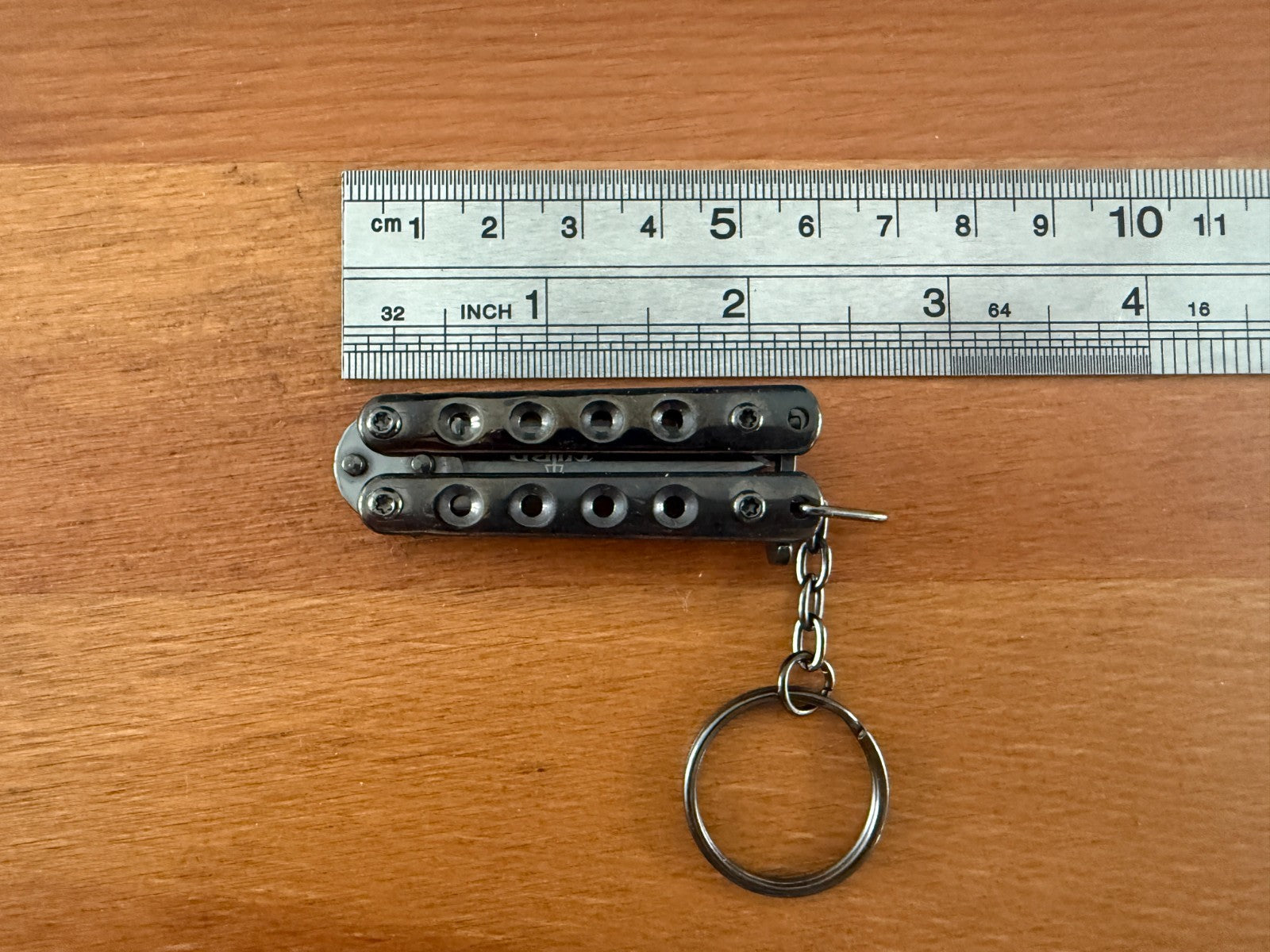 Keychain Mini Folding Knife Black Stainless Steel Handle & Blade From Spain