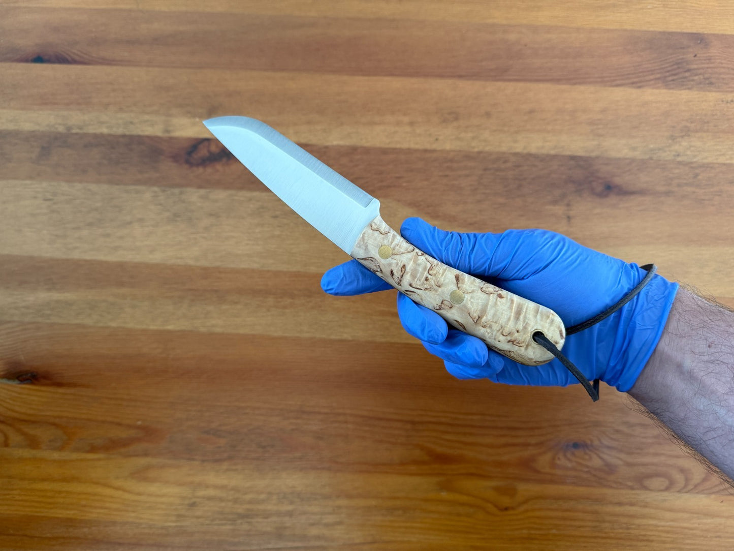 Joker Montañero Fixed Knife 4.3" Sandvik 14C28N Steel Curly Birch Handle Spain