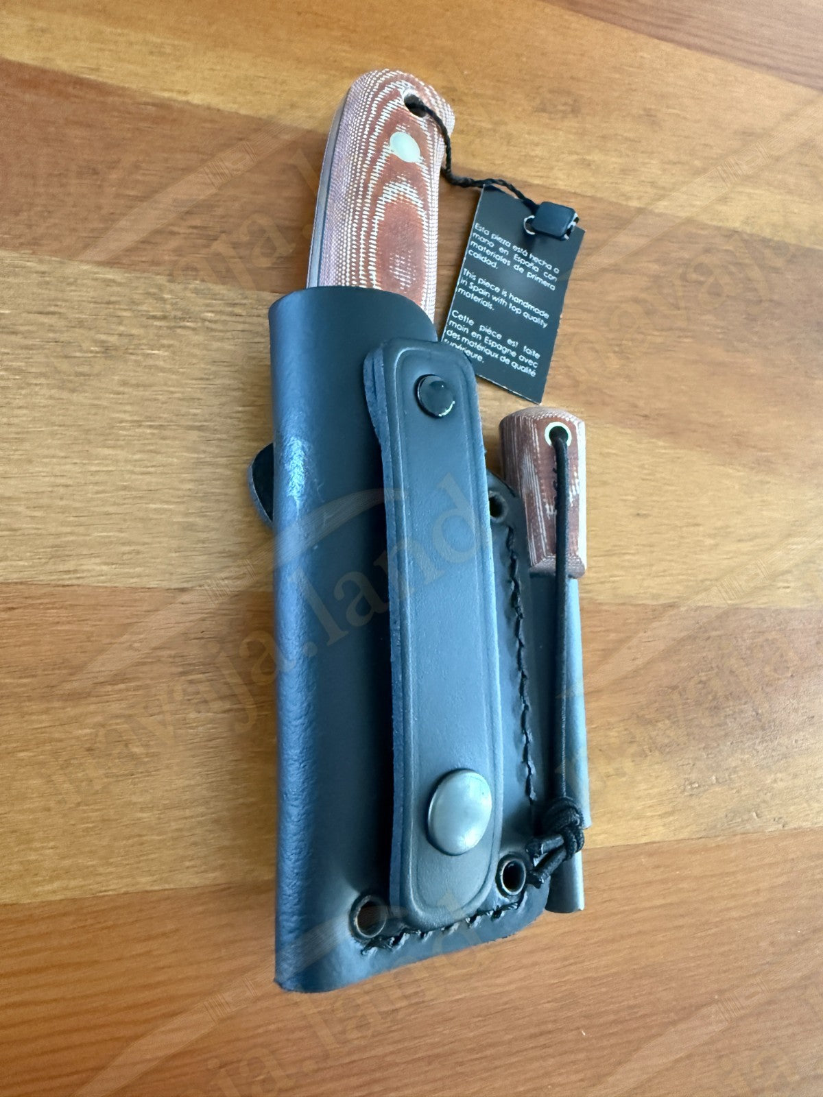 Joker Erizo TS1 3" Bohler N695 Steel Blade Fixed Knife Micarta Handle Leather