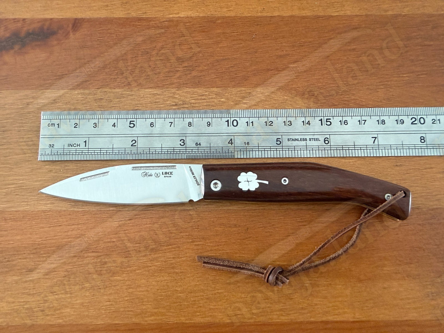 Miguel Nieto🍀LUCK Spanish Folding Knife Böhler N690Co Steel Walnut Wood Handle