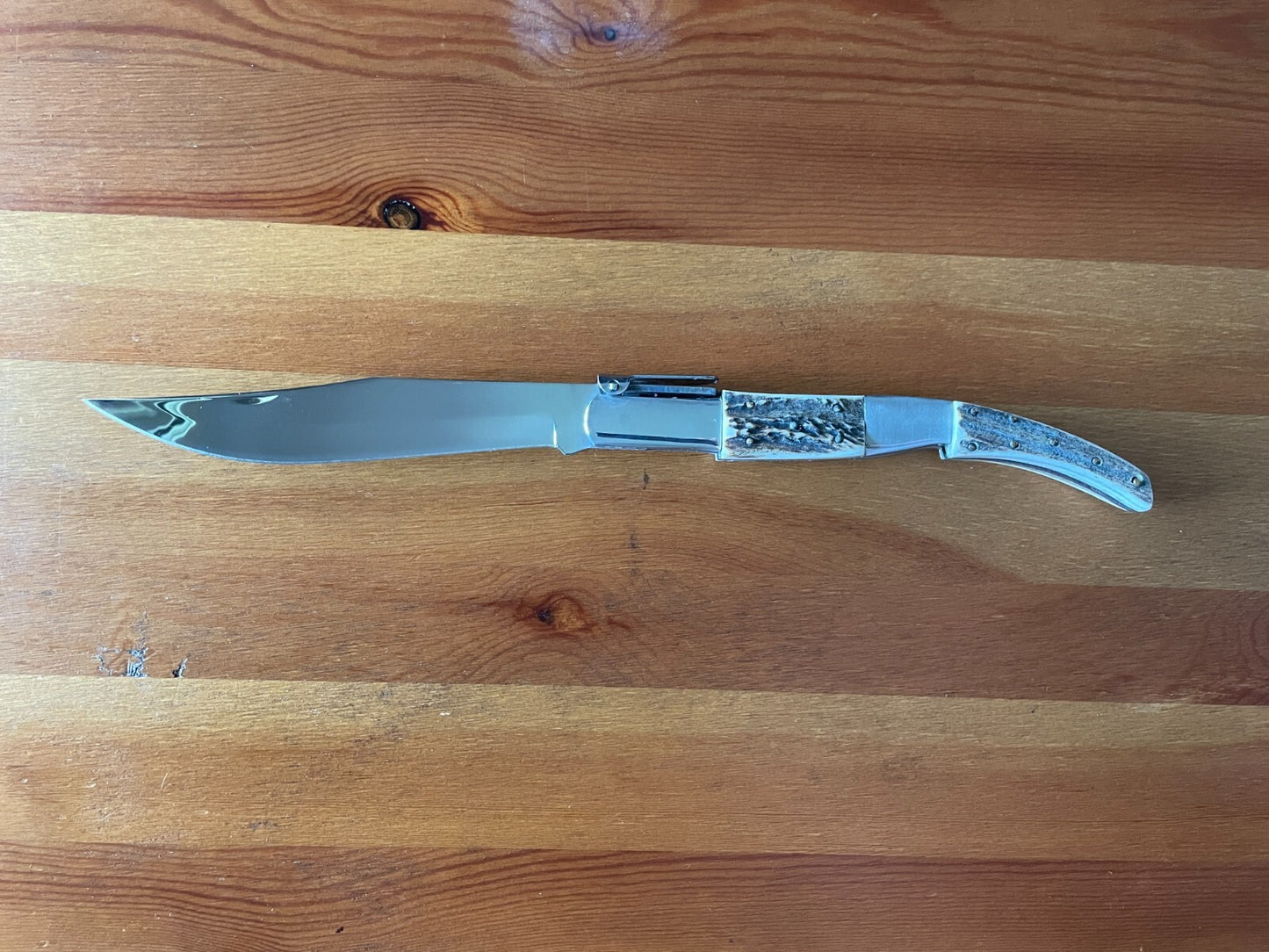 6.5" Arabian Style Navaja Folding Knife Deer Antler Scales with Ratchet - Spain