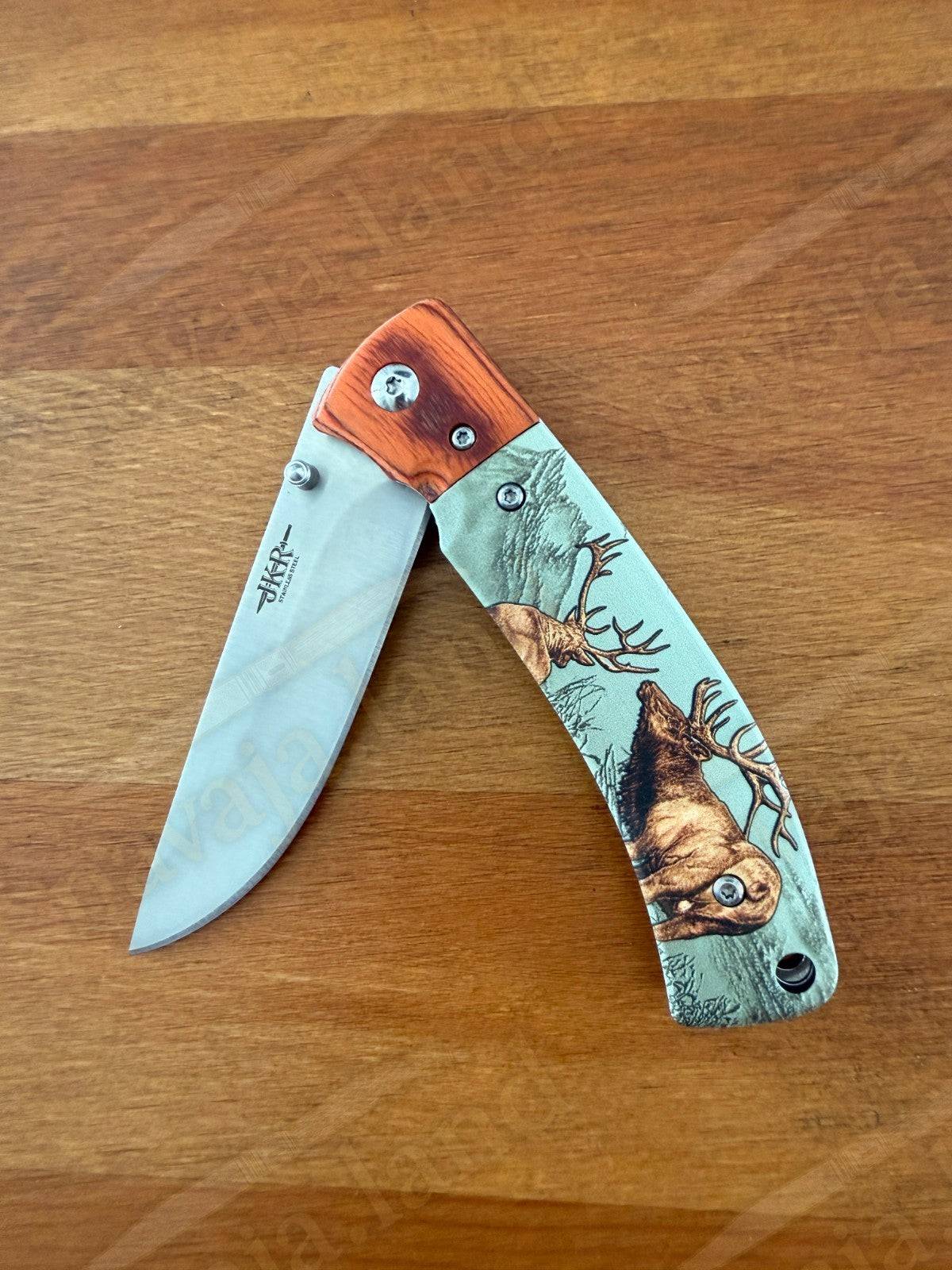 Sporting Folding Knife 3.27” Stainless Steel Blade 3D Printed Scales Liner Lock