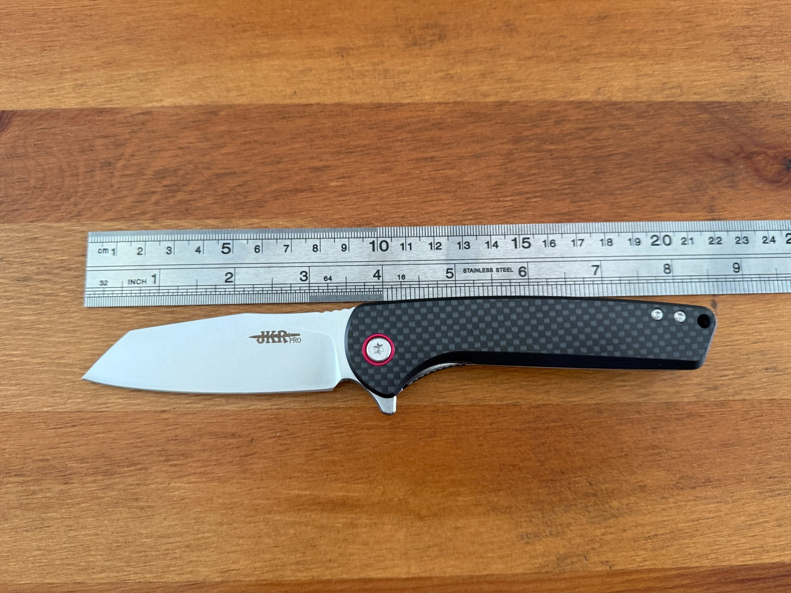 Folding Knife Carbon Fiber & G10 Handle - D2 Steel - 3.5" Blade Presentation Box