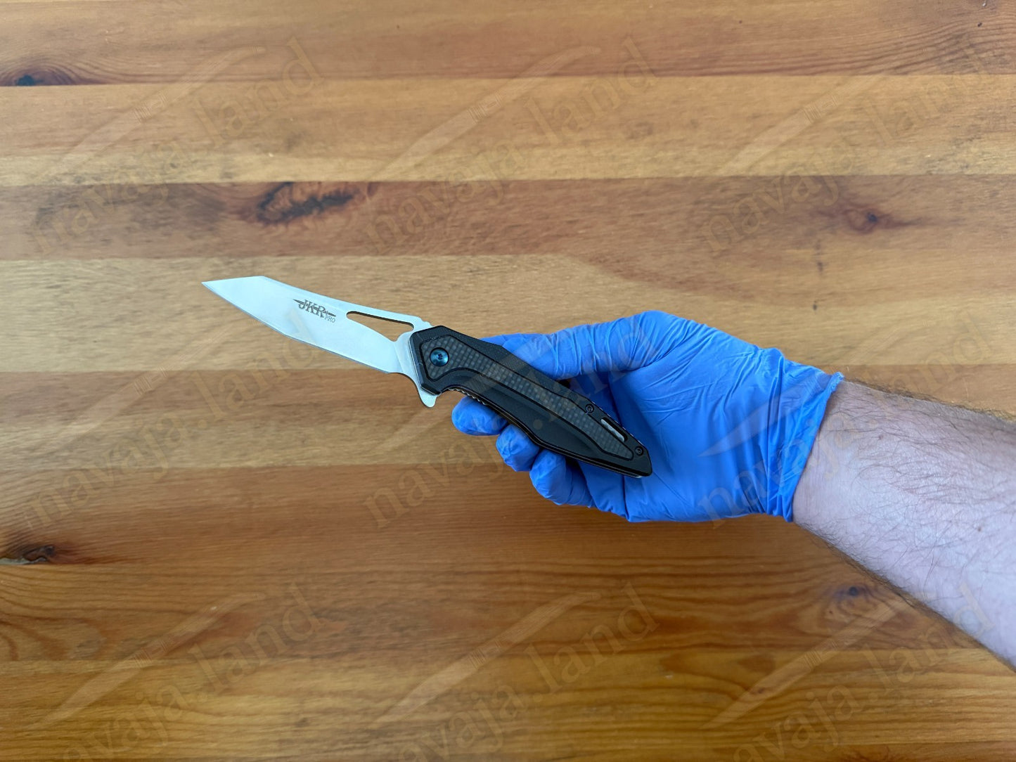 Folding Knife Carbon Fiber & G10 Handle - D2 Steel - 3.1" Blade Presentation Box
