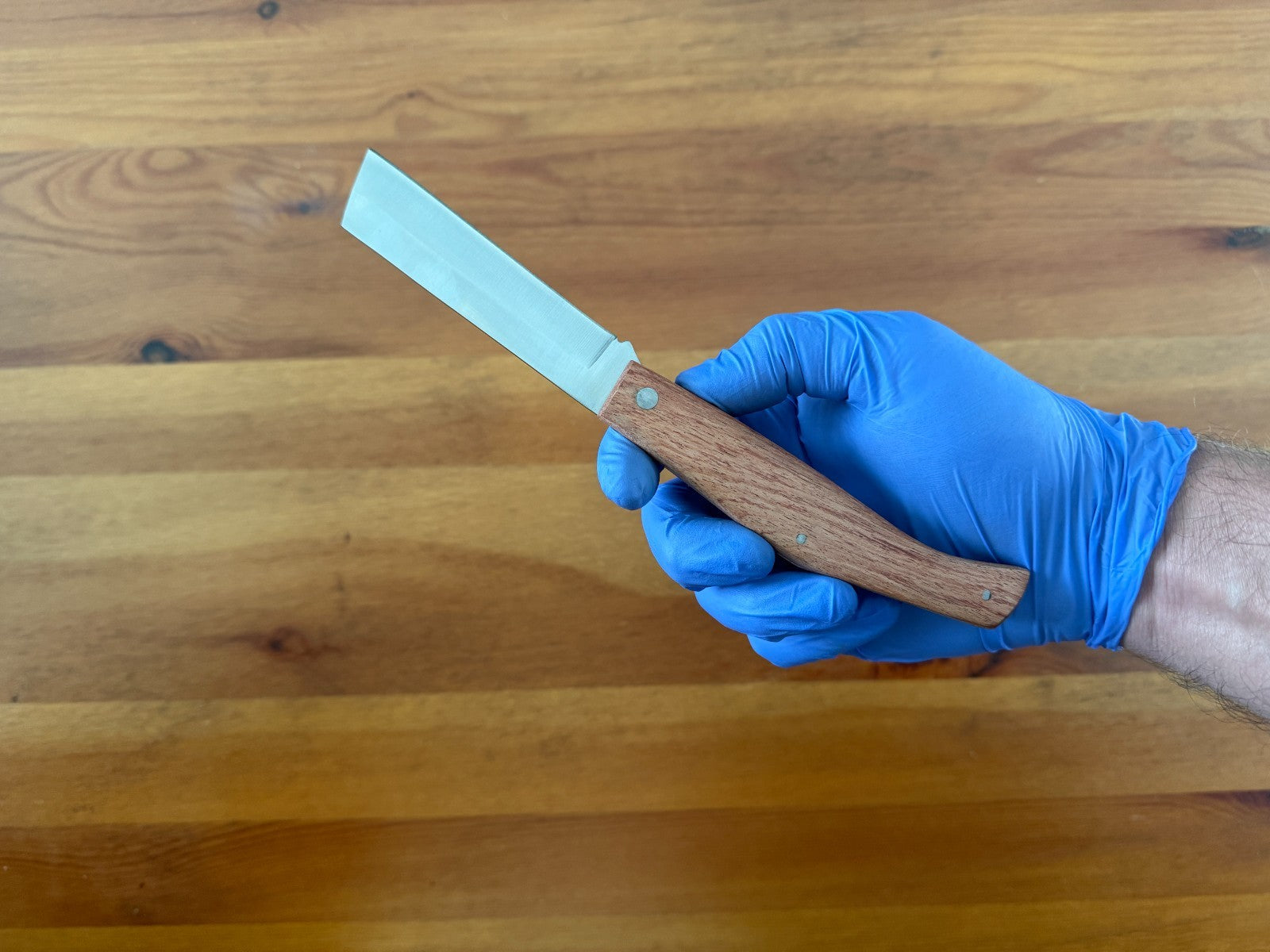 3.8" Pallés Carbon Steel Cut Tip Navaja Pocket Knife Wood Handle From Spain