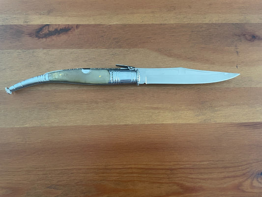 6” Spanish Navaja Serrana Folding Pocket Knife Bullhorn Handle - US Seller