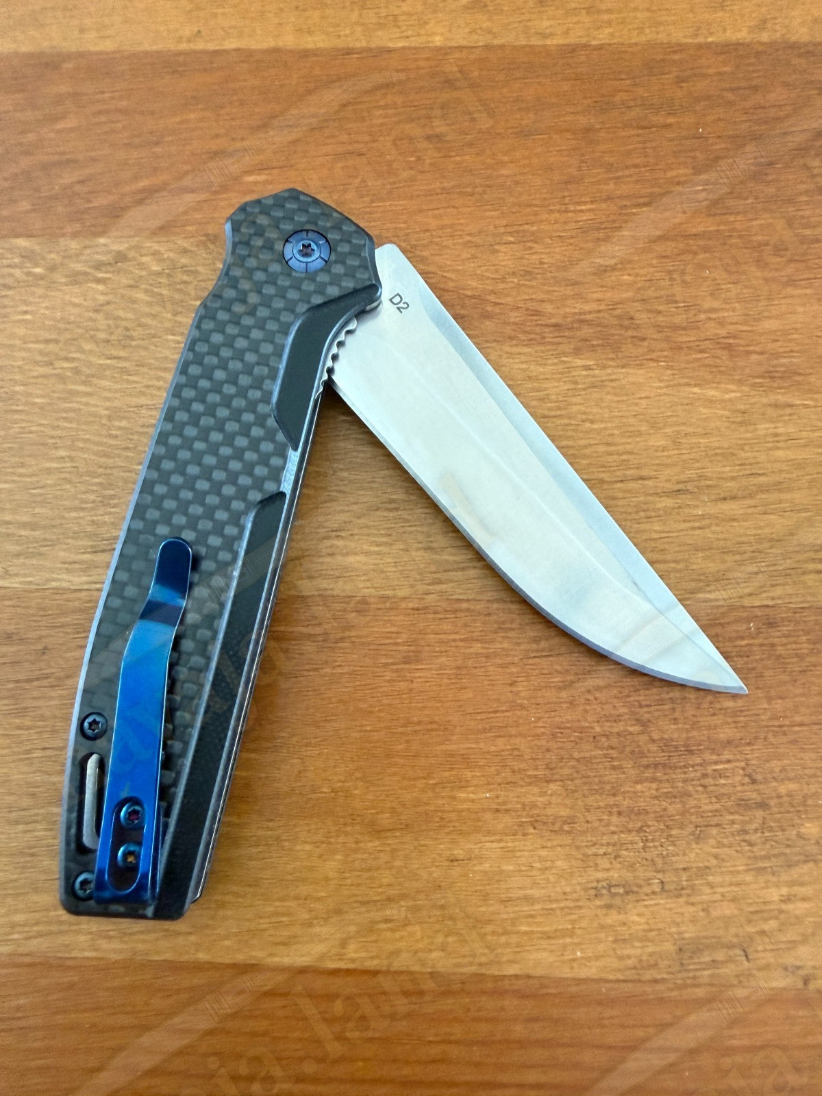Folding Knife Carbon Fiber & G10 Handle - D2 Steel - 3.3" Blade Presentation Box