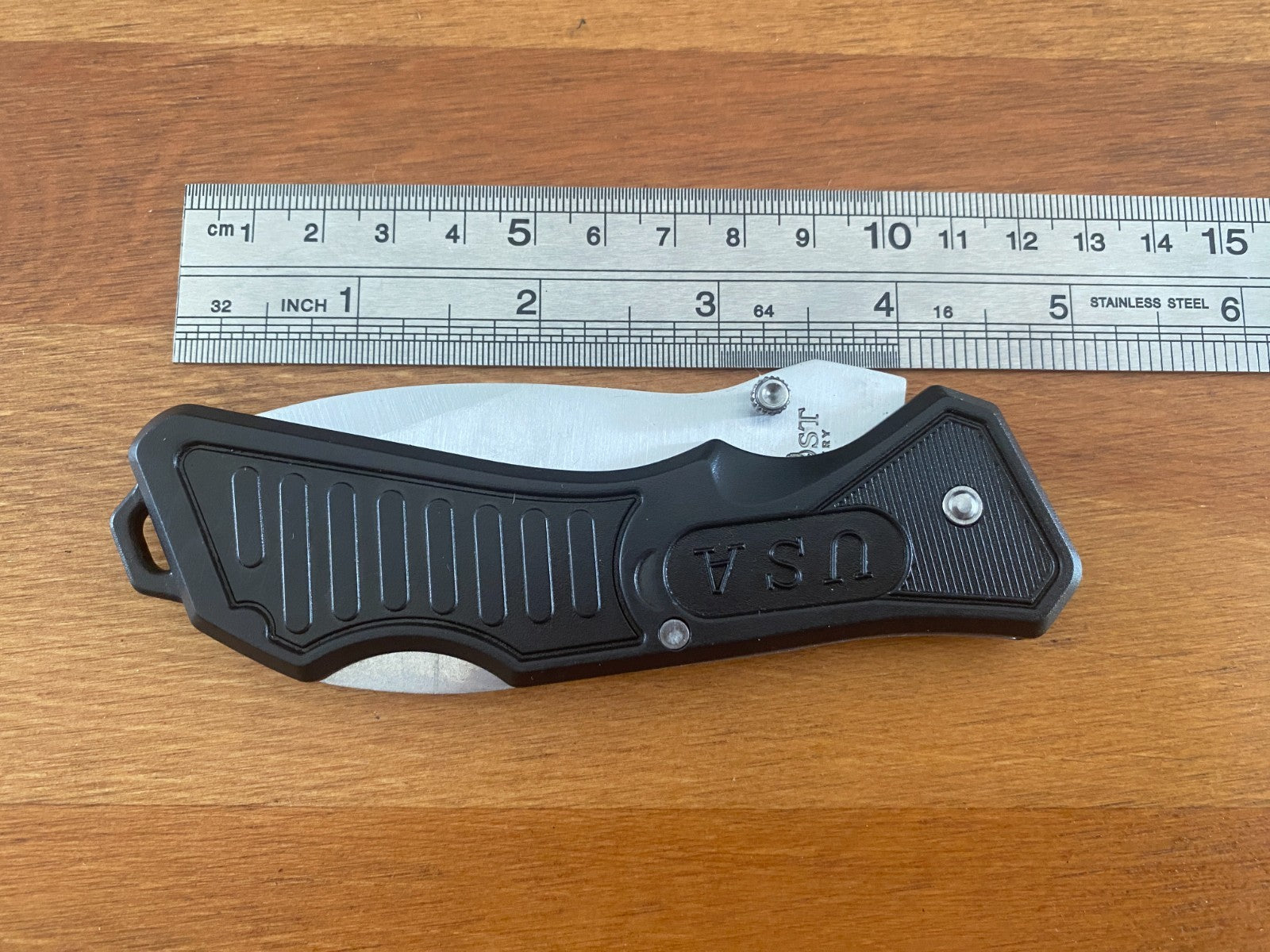 3.5" Blade Frost Cutlery Black Buckshot Tactical Folding Knife mfg 18-285B