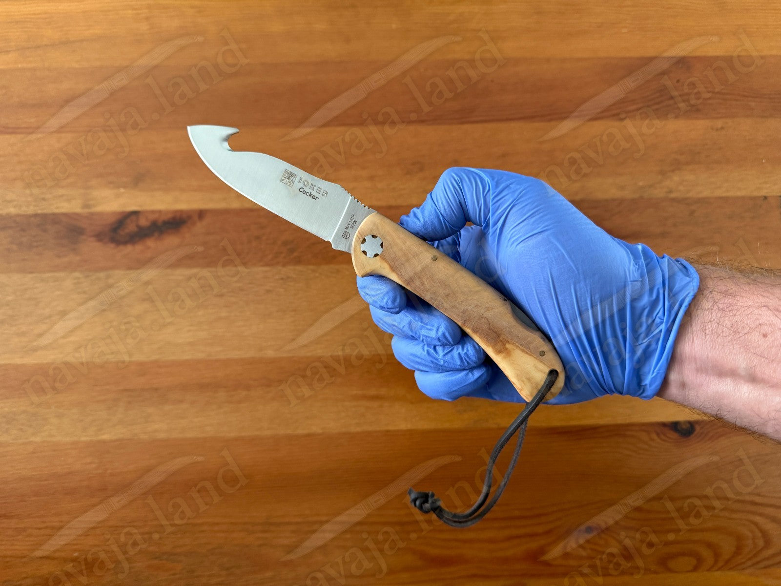 Joker Cocker Hunting Skinning Folding Knife 3.54” MOVA Blade Olive Wood Handle