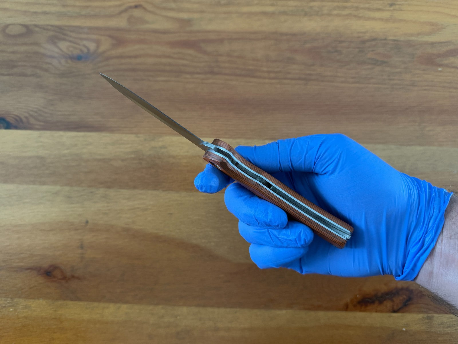 Folding Knife 7.8 cm (3 in) Stainless Steel Blade Lockback Pakkawood Handle