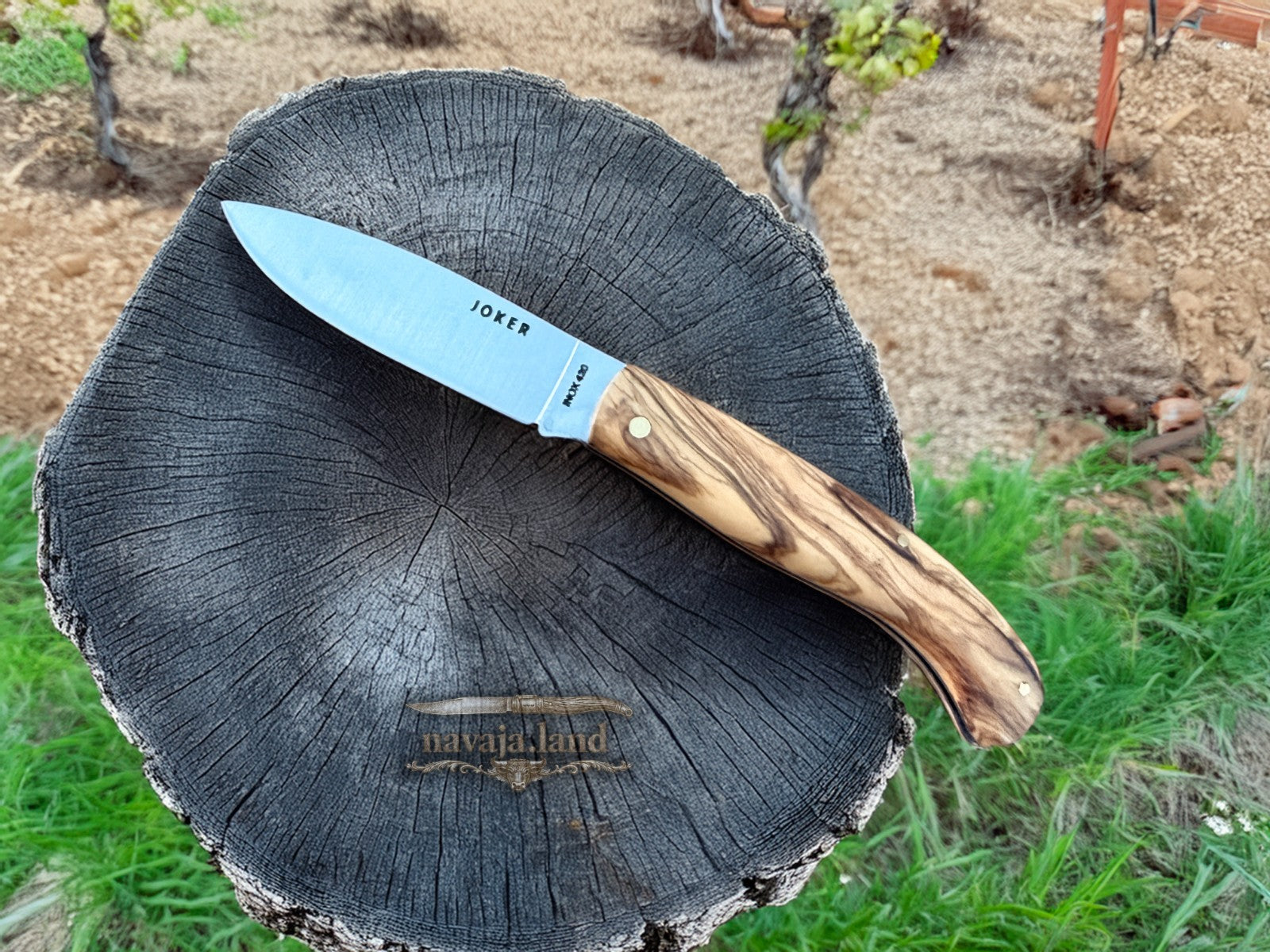 3.54” Joker Slipjoint Folding Pocket Knife (Olive Wood Handle) Handmade in Spain