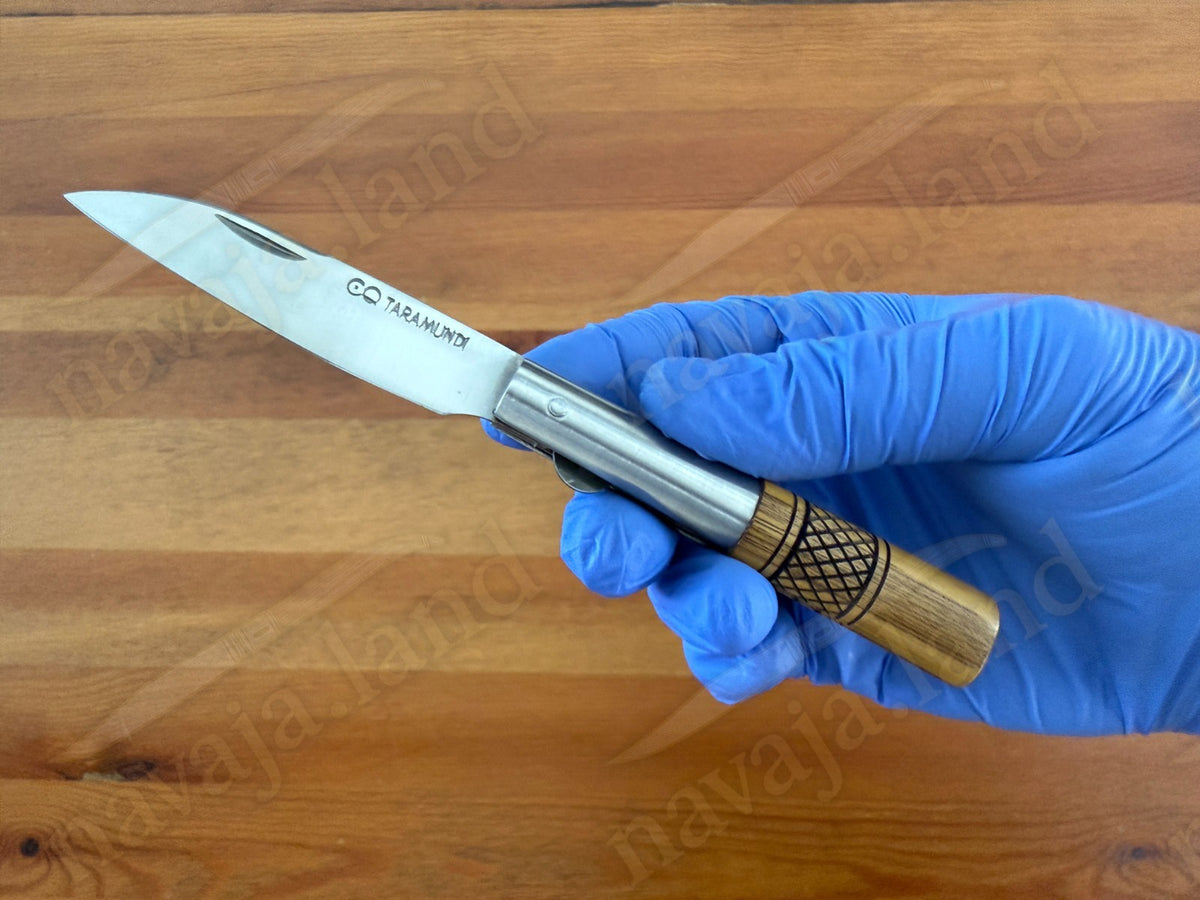 2.75" CQ Taramundi Pocket Knife Chestnut Wood Handle Liner Lock Made in Spain