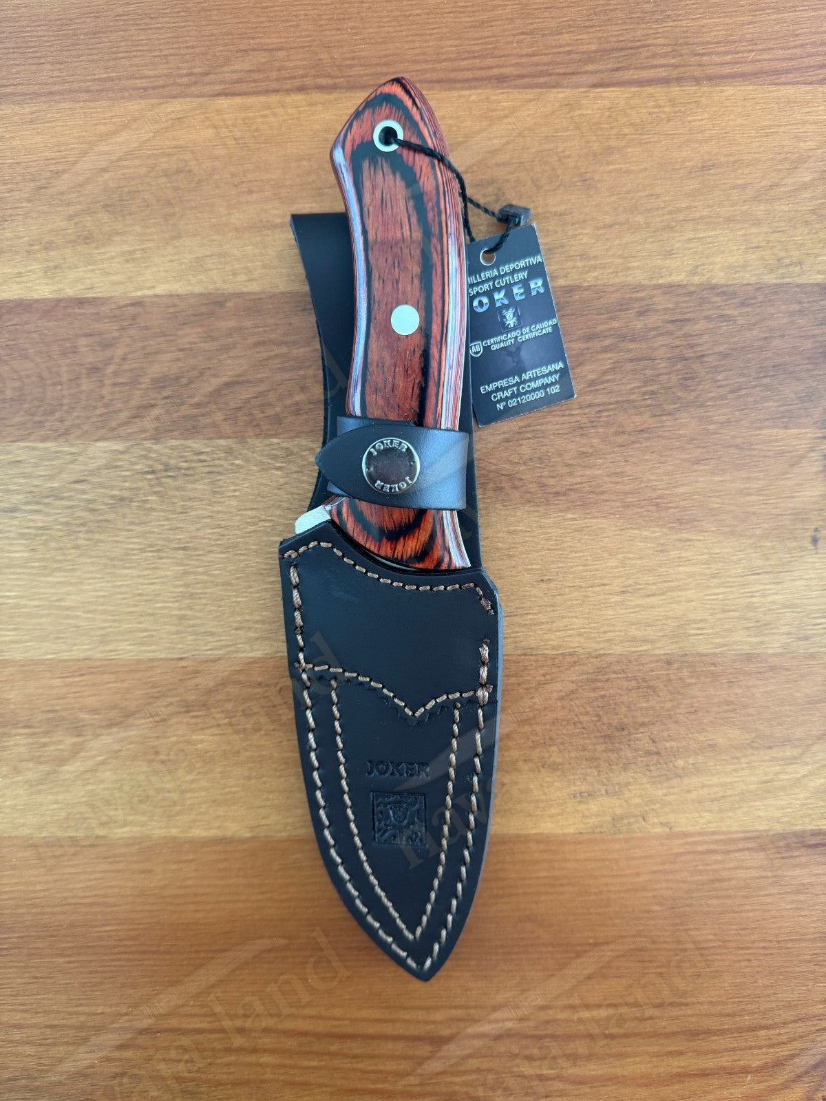 Joker Venado – Survival & Hunting Knife (Red Wood Handle) Made in Spain