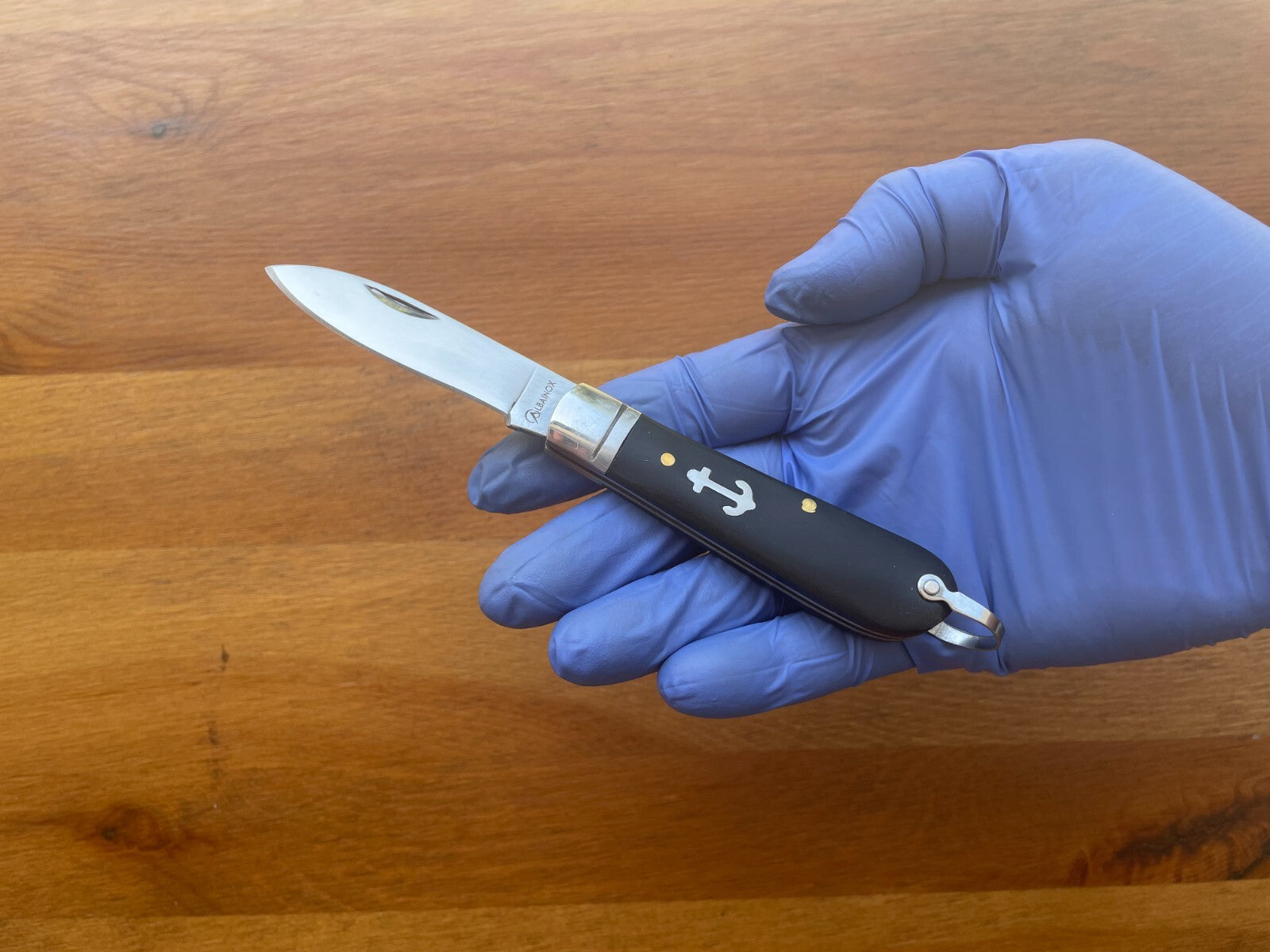2.6" Pocket Knife Needle Point Black ABS Handle Sailor / Marinera Navaja Spain