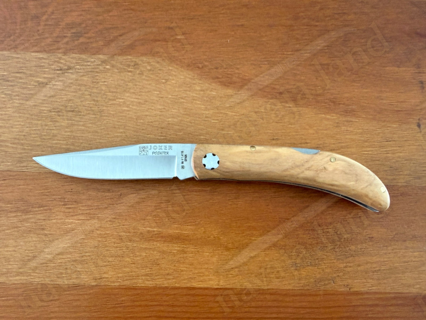 3.15” Joker Pointer Camping Folding Knife (Olive Wood Handle) Handmade in Spain