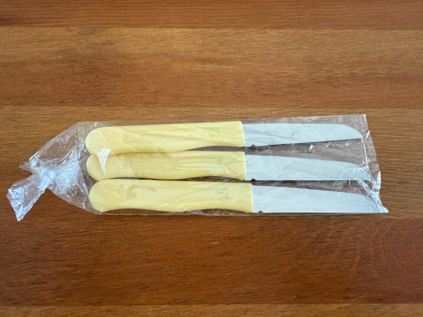 Cuperinox 3-Pack Potato Knife Stainless Steel - Ivory Plastic Handle From Spain