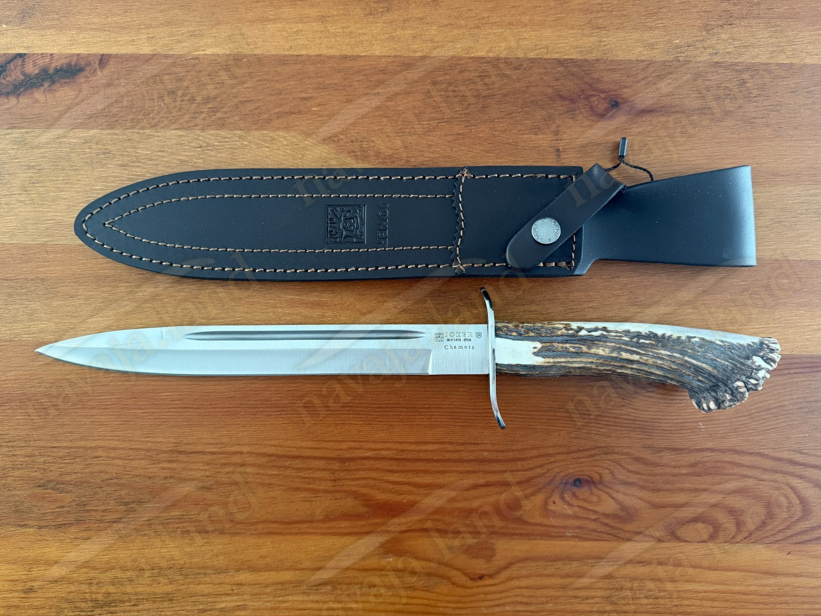 Joker Chamois Hunting Knife 10” MOVA Blade | Deer Antler Handle | Made in Spain