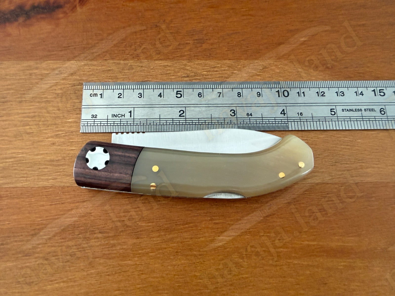 Joker Pachón Folding Knife – Bull Horn & Wood Handle - 3.1" Sandvik 12C27 Blade