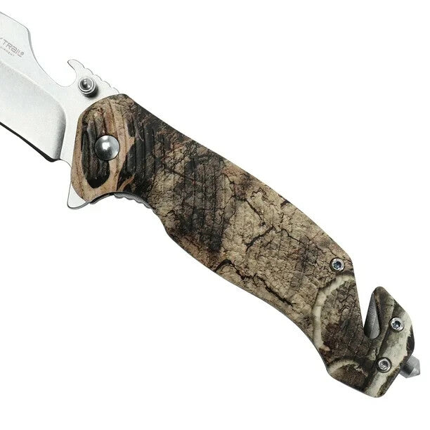 3.25 inch Blade Ozark Trail Folding Pocket Knife Camouflage Liner Lock w/ Tools