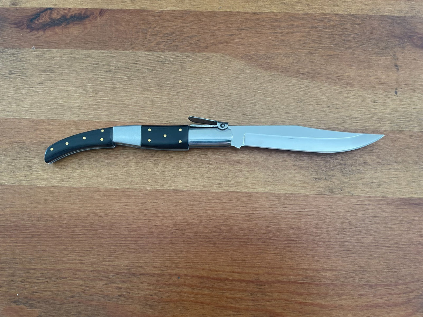 4.5" Arabian Style Navaja Folding Pocket Black Stamina Wood Scales From Spain