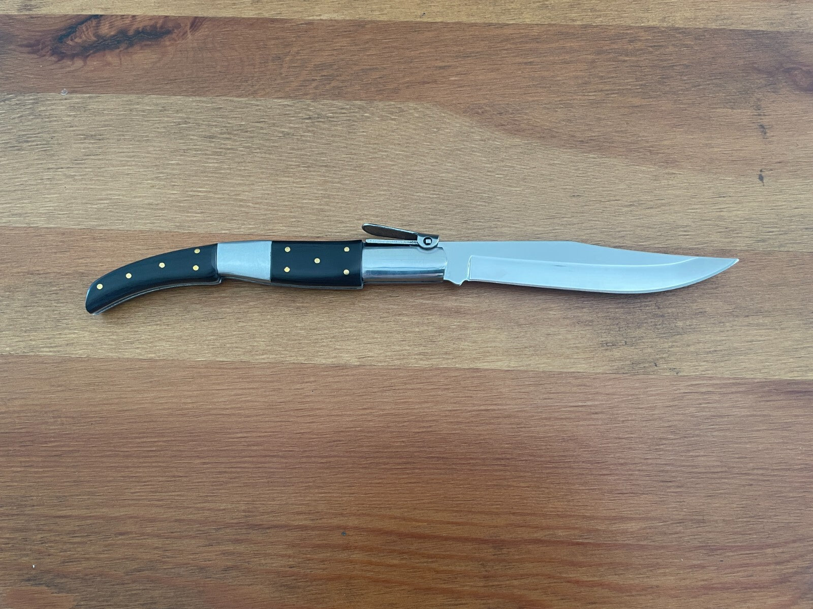 4.5" Arabian Style Navaja Folding Pocket Black Stamina Wood Scales From Spain