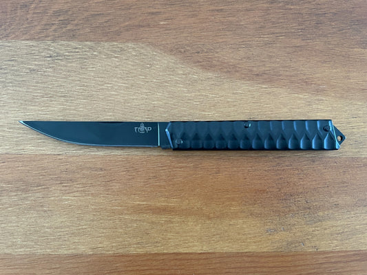 3" Tanto 420 Steel Navaja Folding Pocket Knife Black Steel Handle From Spain