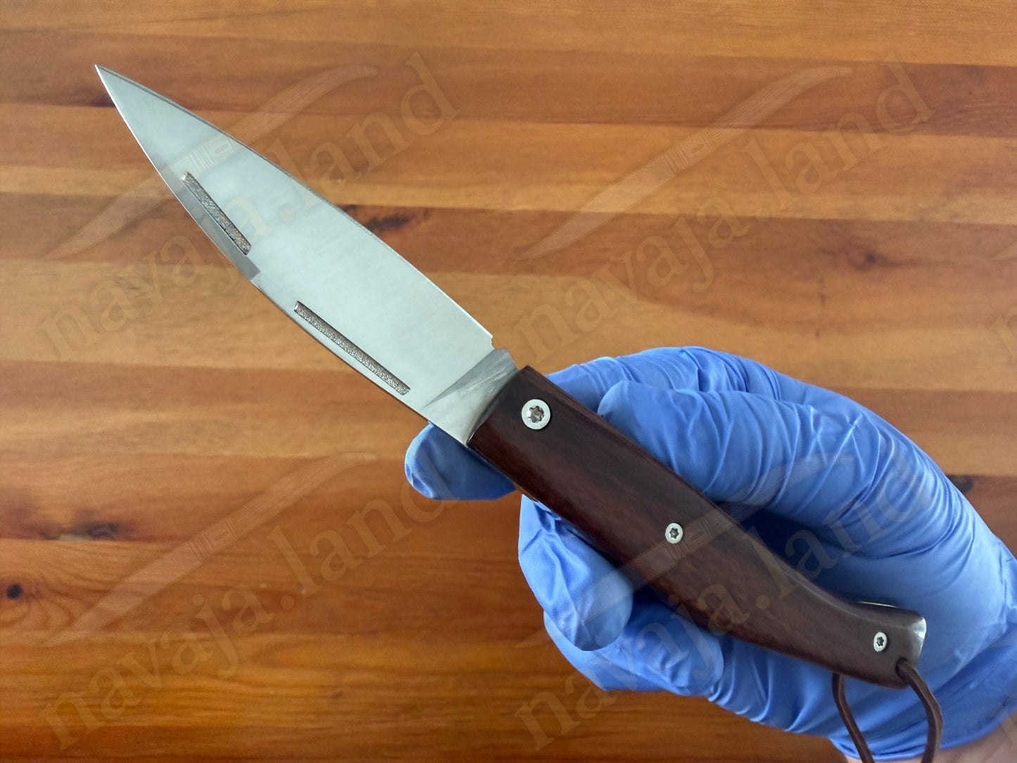 Miguel Nieto🍀LUCK Spanish Folding Knife Böhler N690Co Steel Walnut Wood Handle