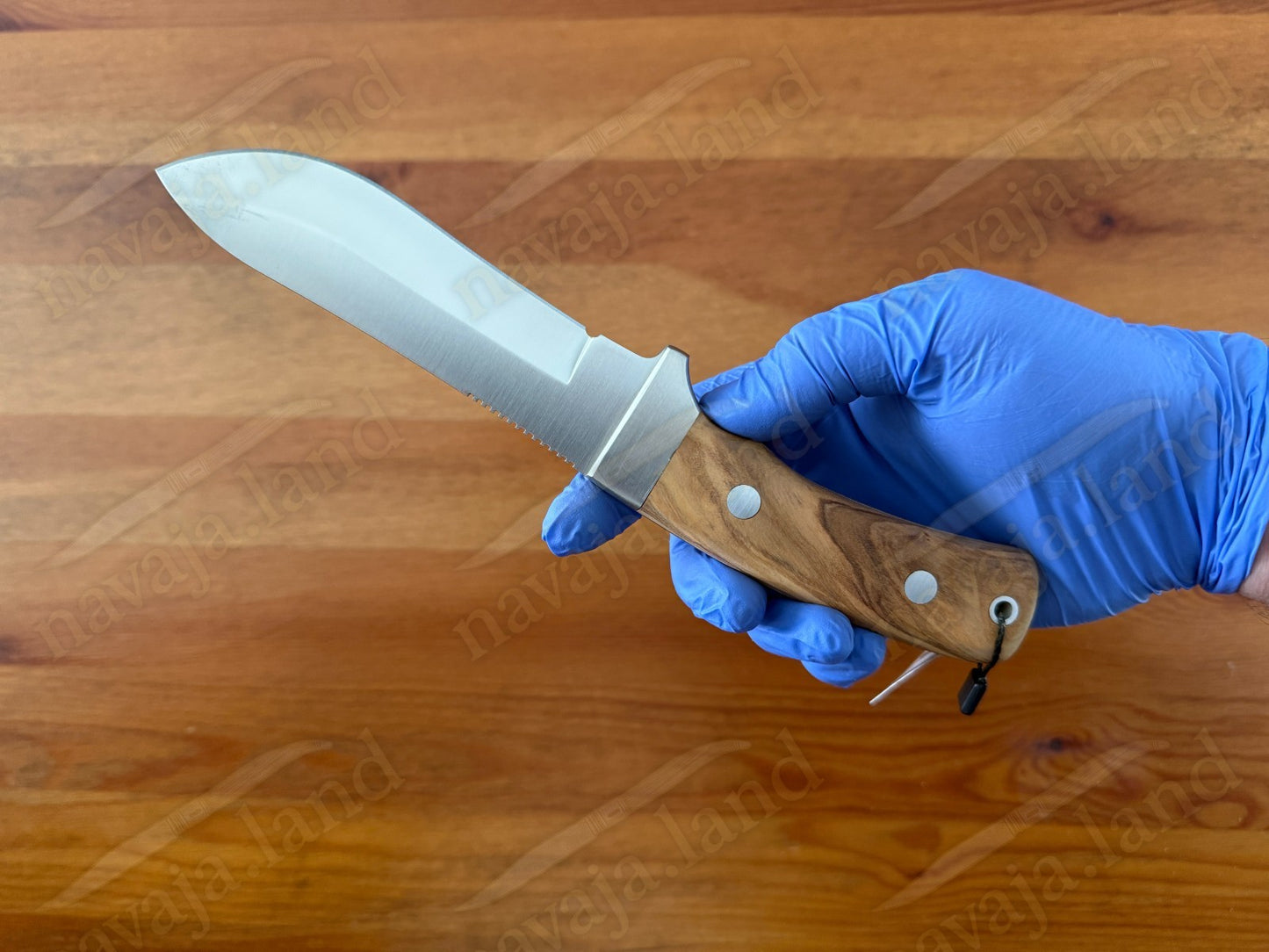 Joker Oso Outdoor Knife – 4.72" MOVA Blade | Olive Wood Handle | Leather Sheath