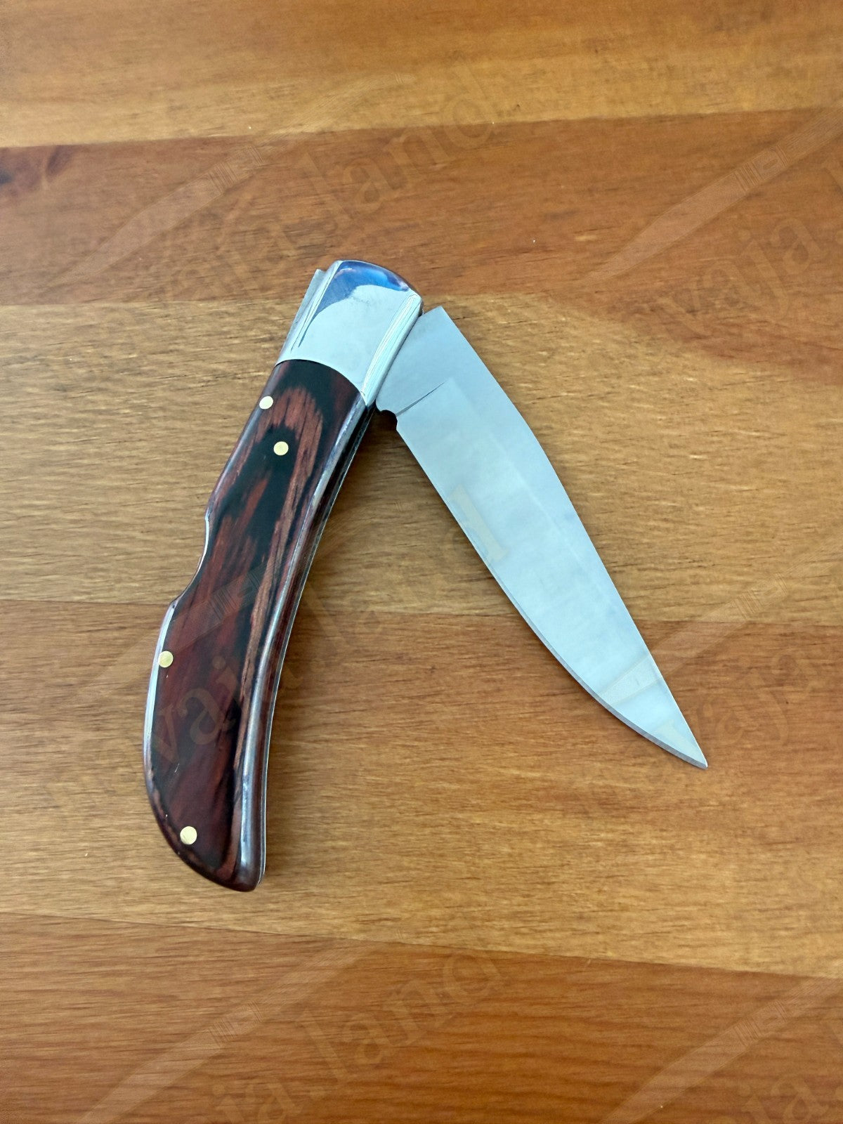 3.54” Joker Pointer Camping Folding Knife (Red Wood Handle) Handmade in Spain