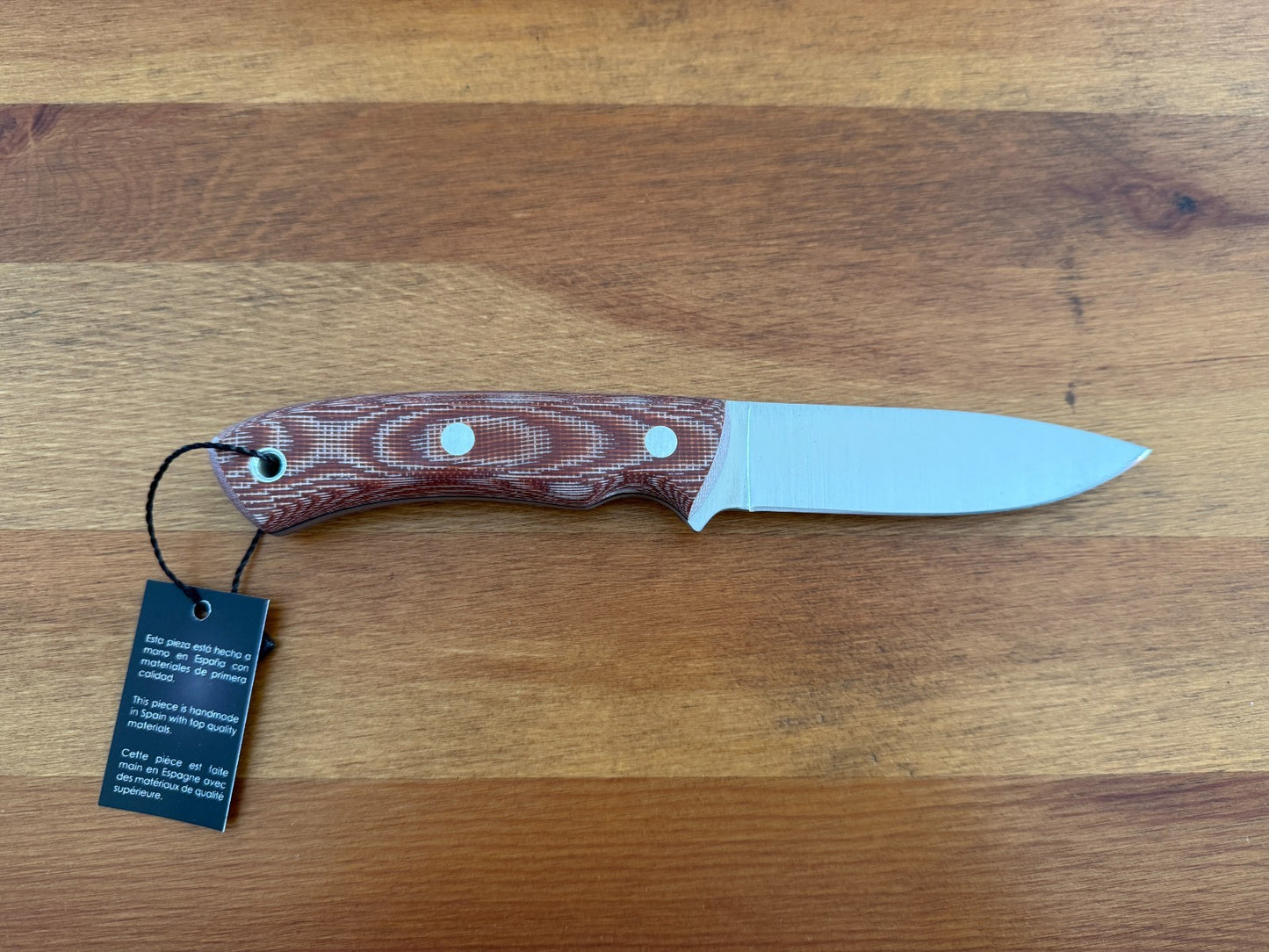 Joker Pantera Bushcraft Knife Brown Micarta Handle Black Sheath Lanyard Hole