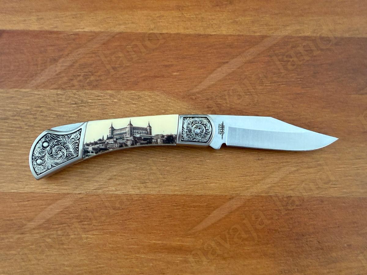 Alcazar de Toledo Folding Knife – 3.15” Stainless Steel Blade Lockback Mechanism