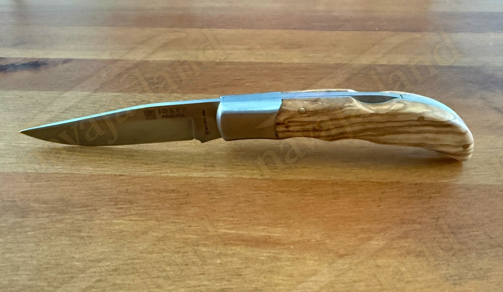 3.54” Joker Pointer Camping Folding Knife (Olive Wood Handle) From Spain