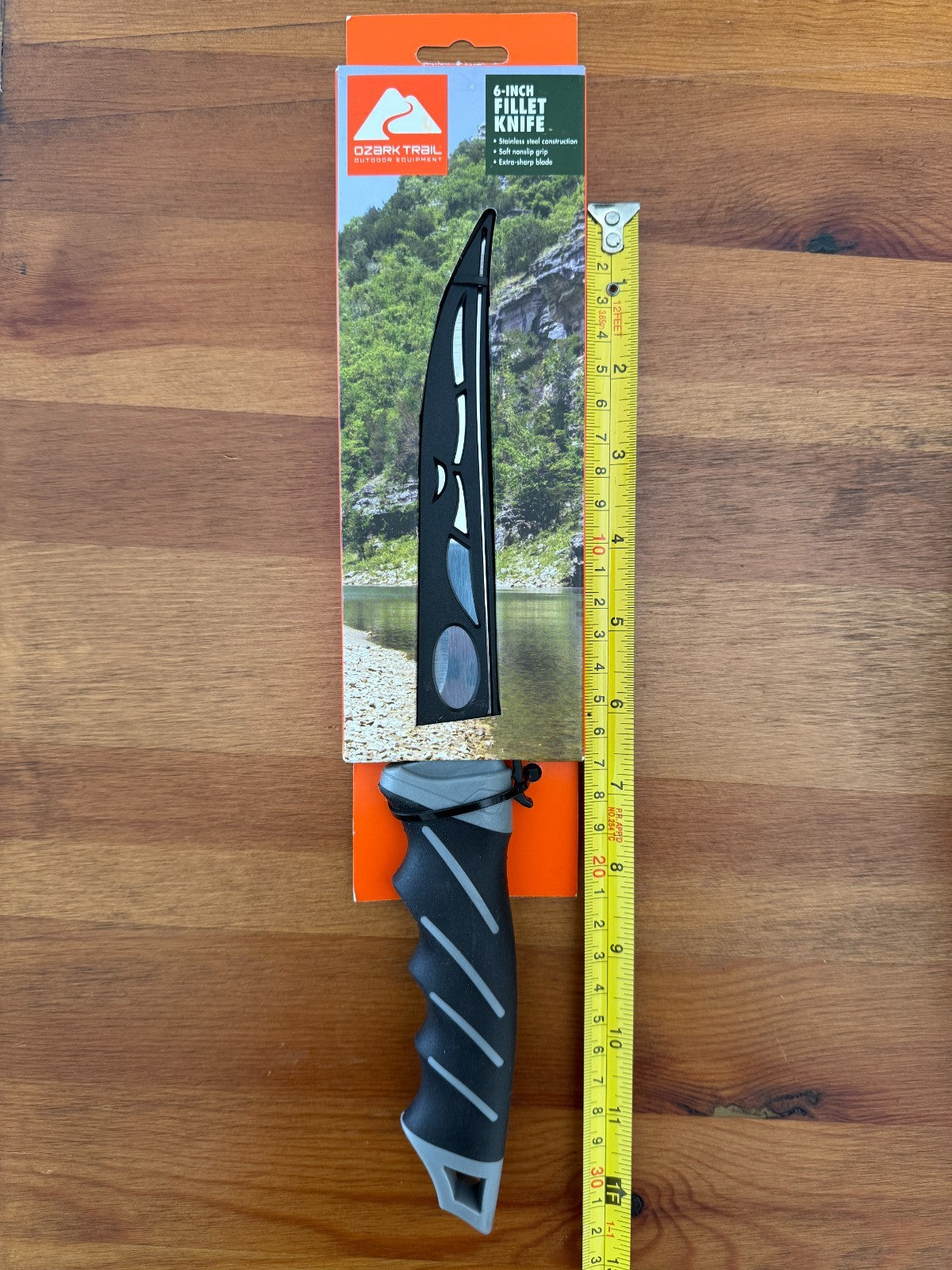 6" Stainless Steel Fillet Fishing Knife with TPR Handle 12" Overall Sheath Inc.
