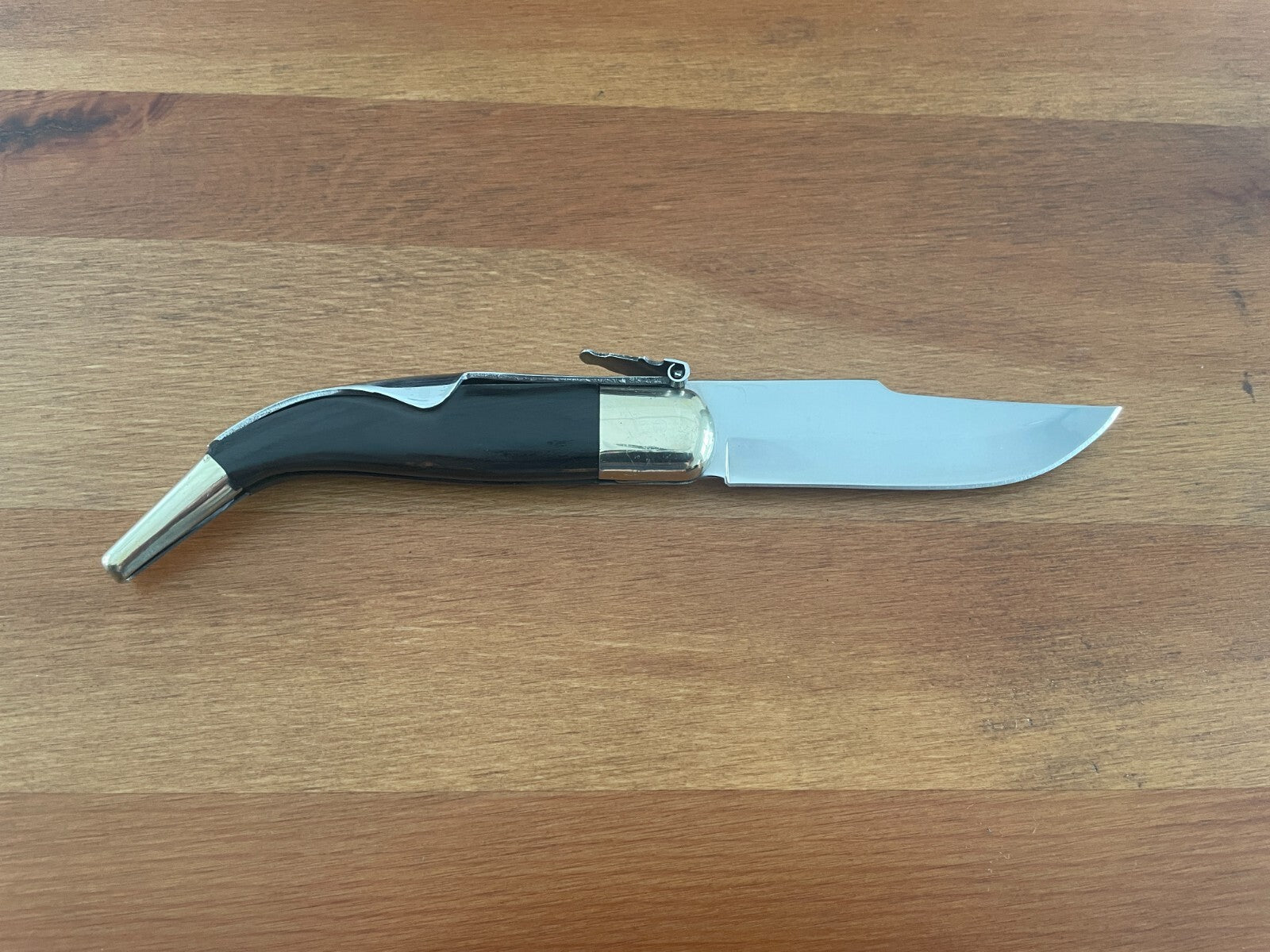 3.5" Luxury Spanish Navaja Pocket Knife Black Stamina / Alpaca From Spain