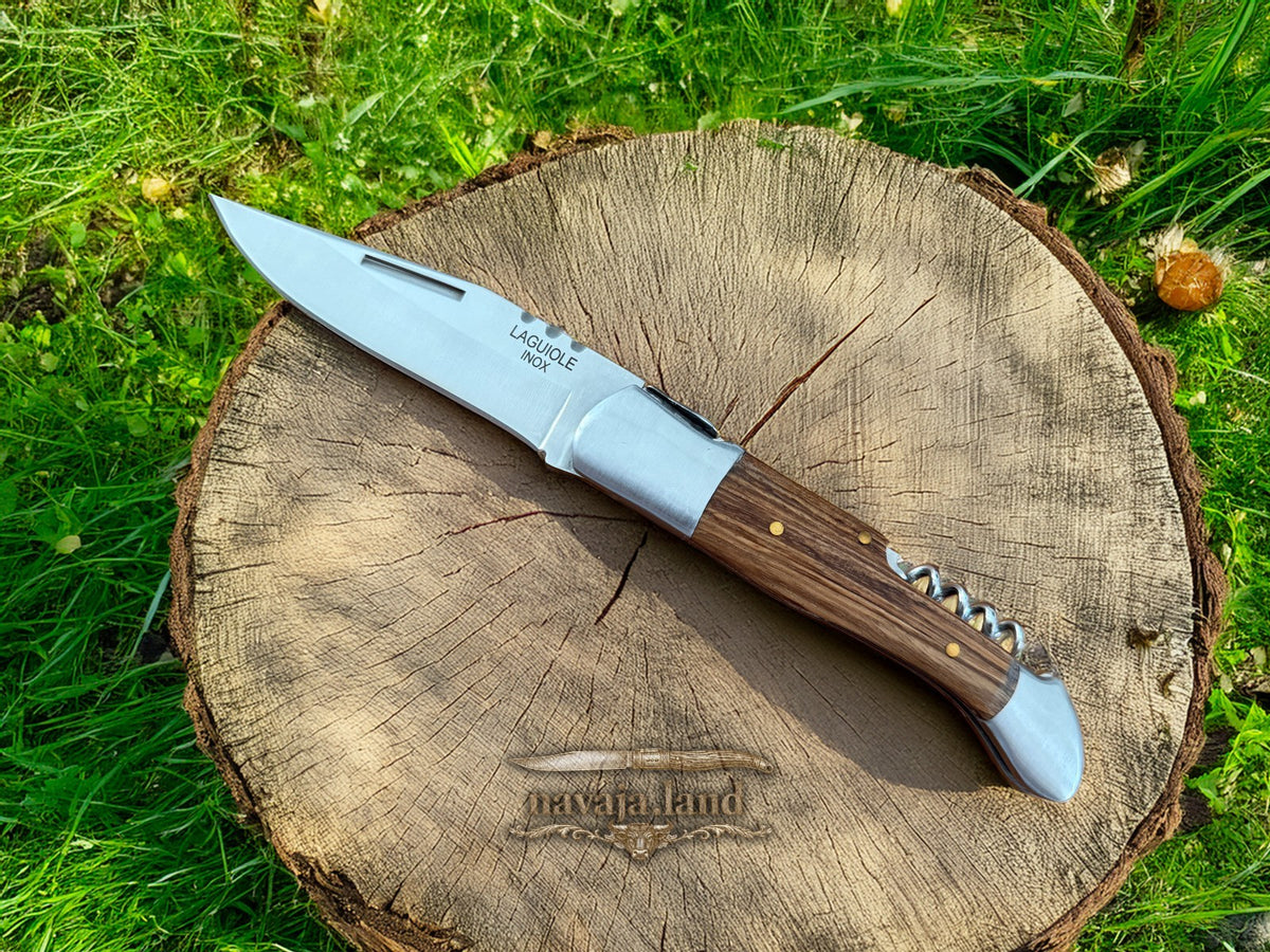3.54” Blade Navaja Laguiole Inox Folding Pocket Knife w/ Corkscrew from Spain