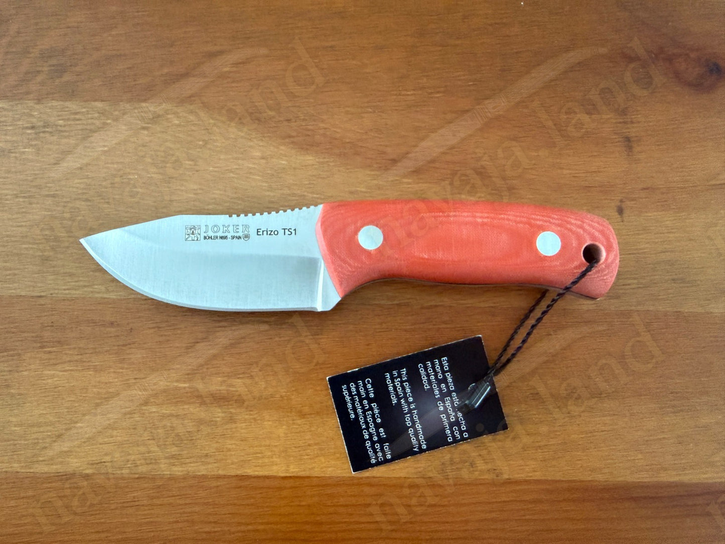 Joker Erizo TS1 Survival Knife 2.95” Böhler N695 Blade Red Micarta Handle -Spain