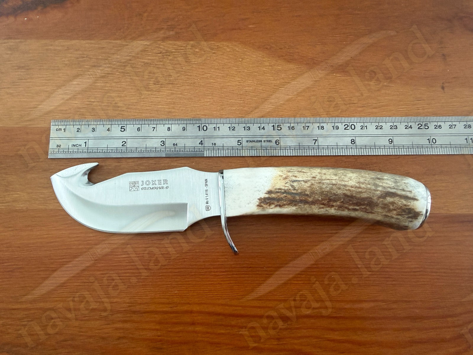 Joker Desmogue-D Skinning Knife 4.33” MOVA Blade Deer Antler Handle From Spain