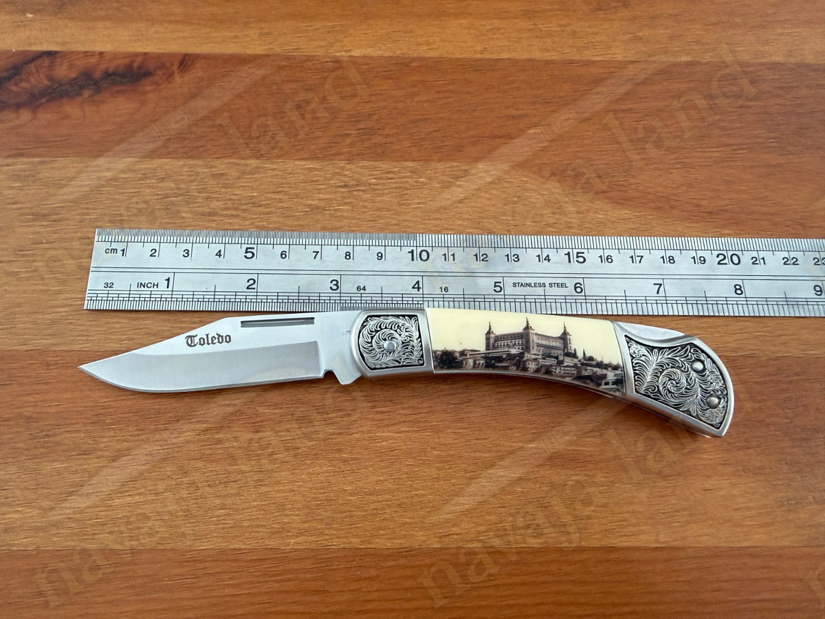 Alcazar de Toledo Folding Knife – 3.15” Stainless Steel Blade Lockback Mechanism