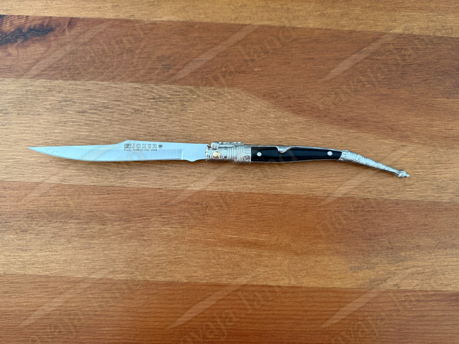 4.1” Albacete Navaja Joker Stiletto Knife Zamak Handle Handmade Slipjoint Spain