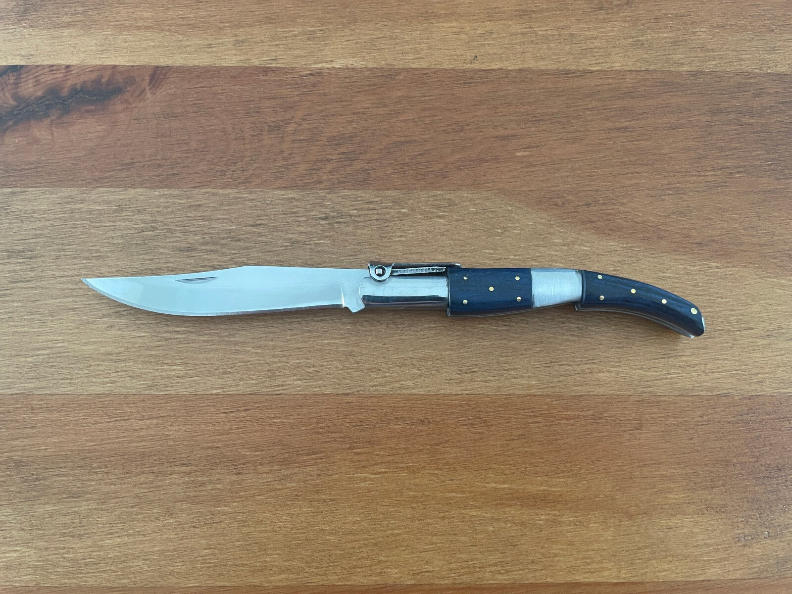 3.14" Arabian Folding Pocket Knife Blue Wood Scales Navaja Handcrafted in Spain