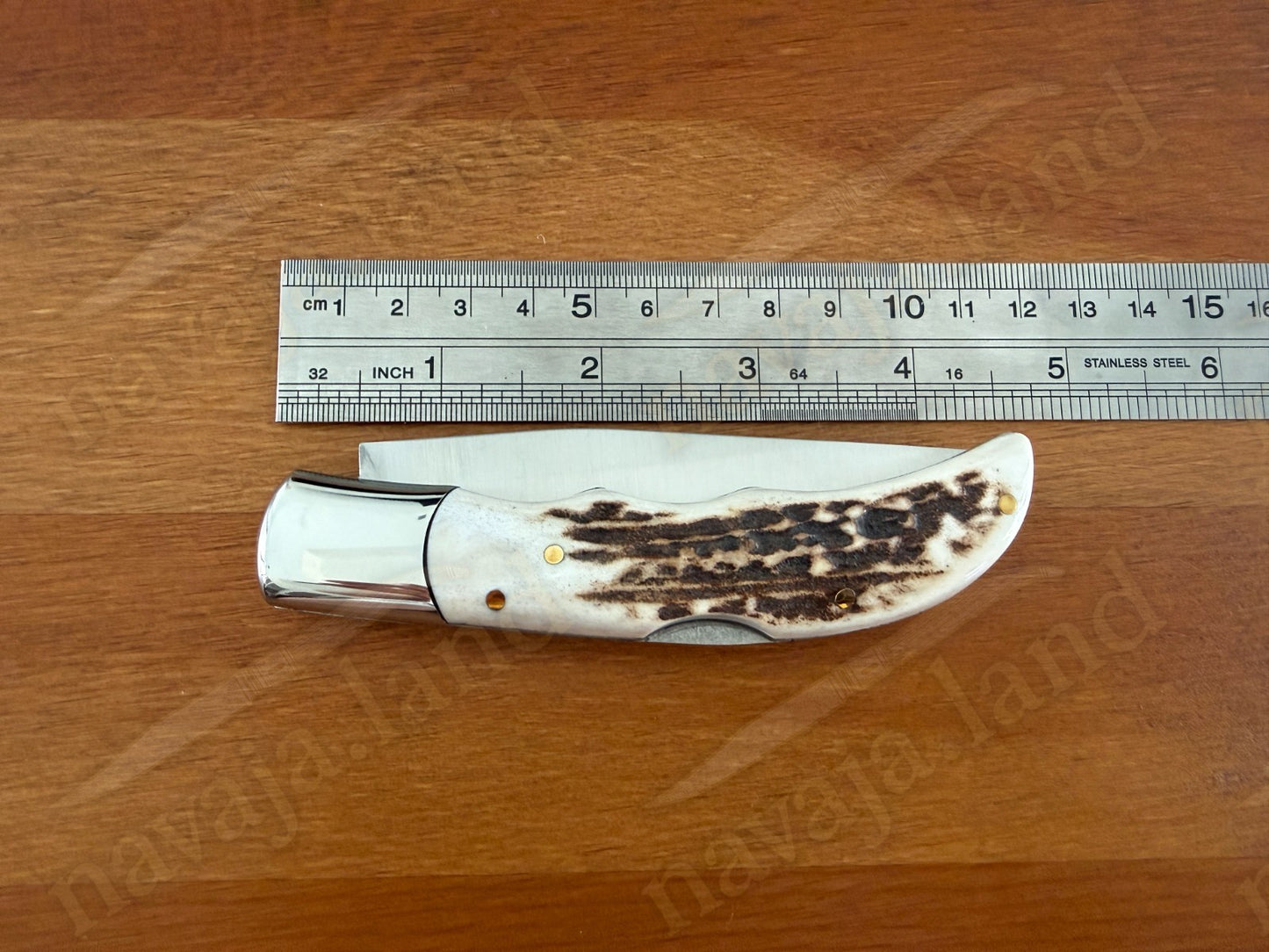 3.54” Joker Pointer Camping Folding Knife (Deer Antler Handle) Handmade in Spain
