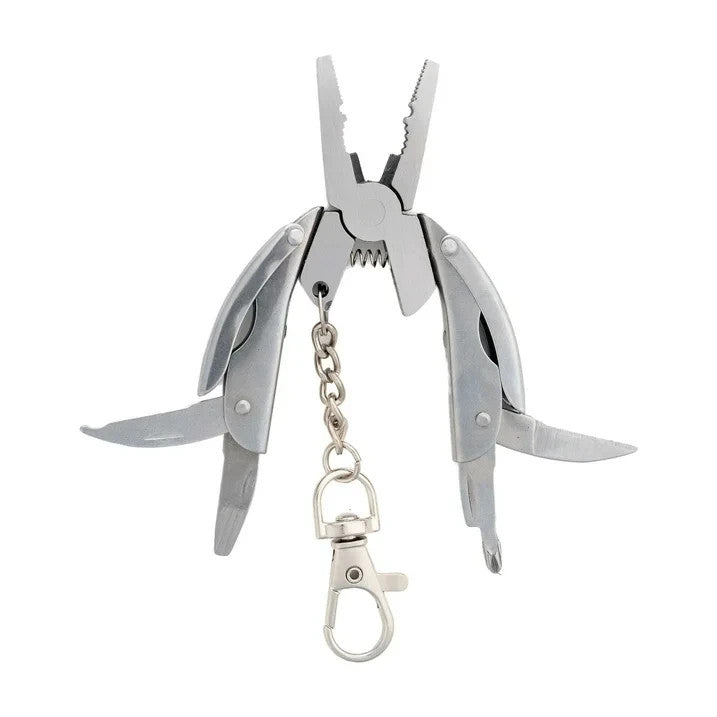 9-in-1 Mini Fishing MultiTool Stainless Steel Plier Knife Wire Stripper Crimper